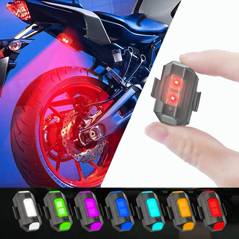 Drone Strobe Light - オートバイライトドローンストロボライト USB LED 衝突防止バイク航空機夜間飛行ミニ点滅警告信号灯