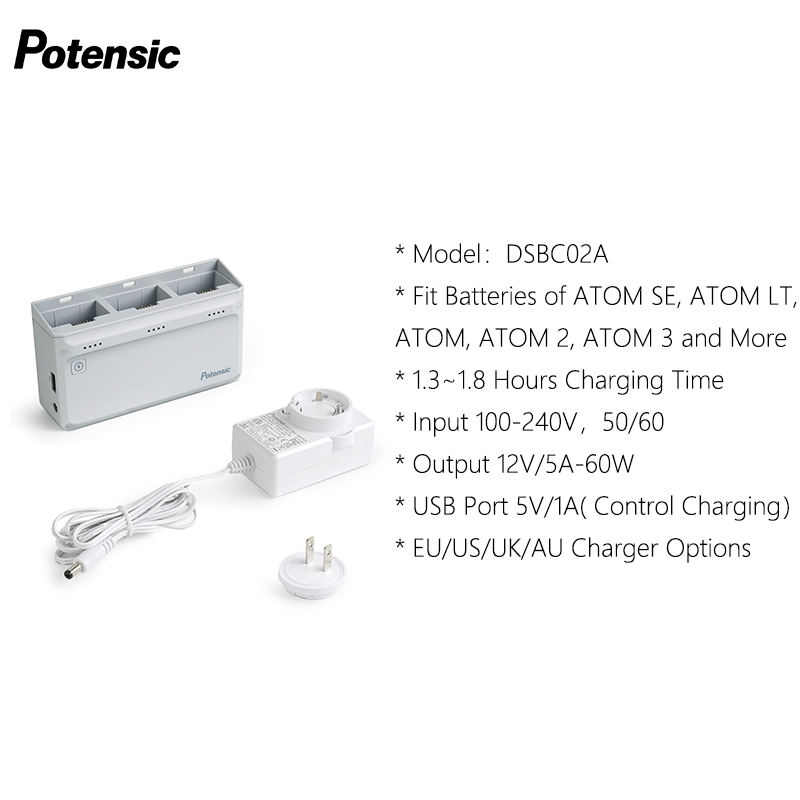 Drone Charging Hub - Potensic オリジナル 60W 充電ハブ ATOM 2、ATOM