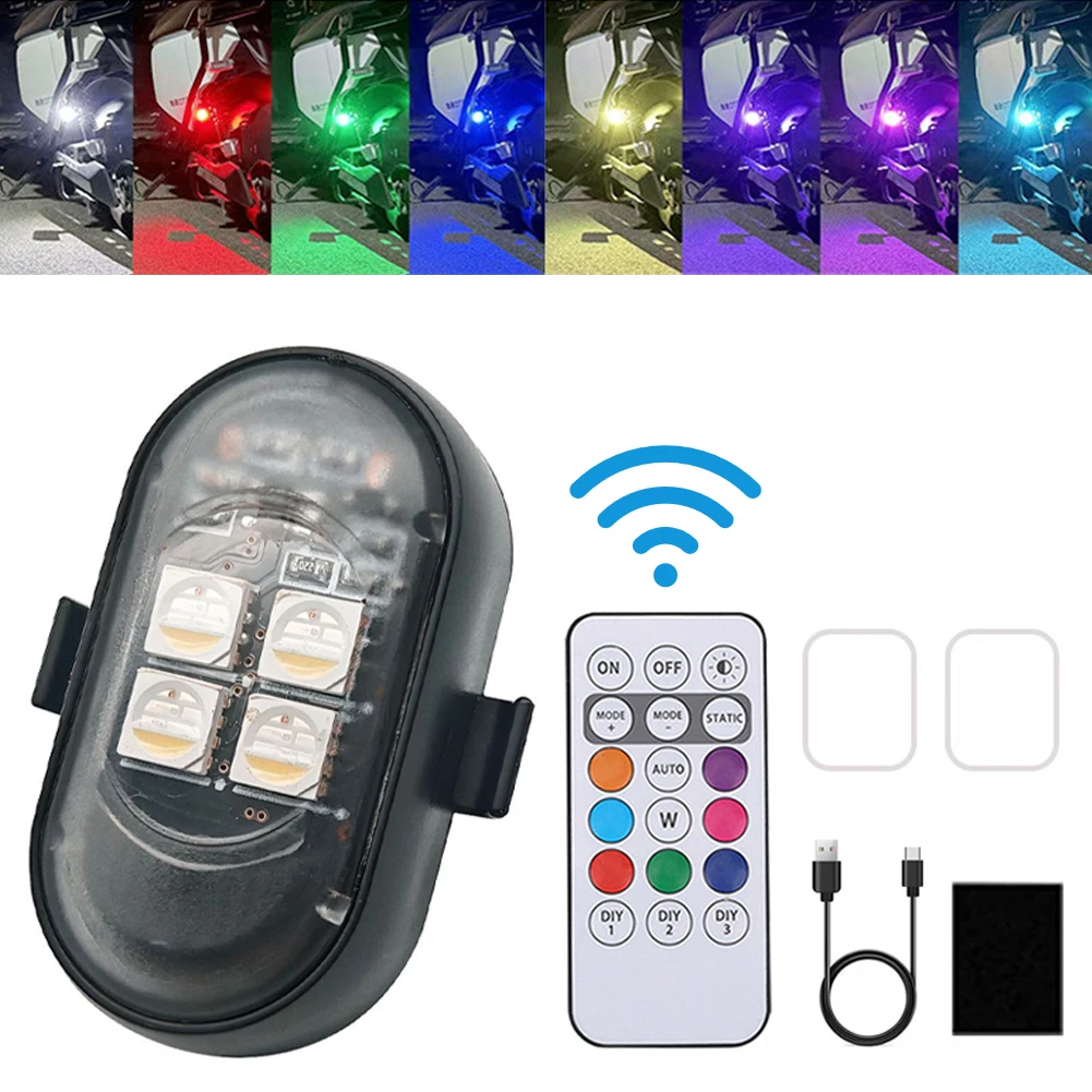 1-8 個 USB 充電式防水車オートバイドローン警告灯ワイ - Drone Strobe Light のレビューと価格
