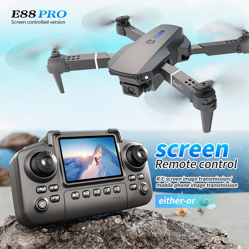 プロフェッショナル E88 プロドローン スクリーン付き 8 - Drone Controller Screen のレビューと価格