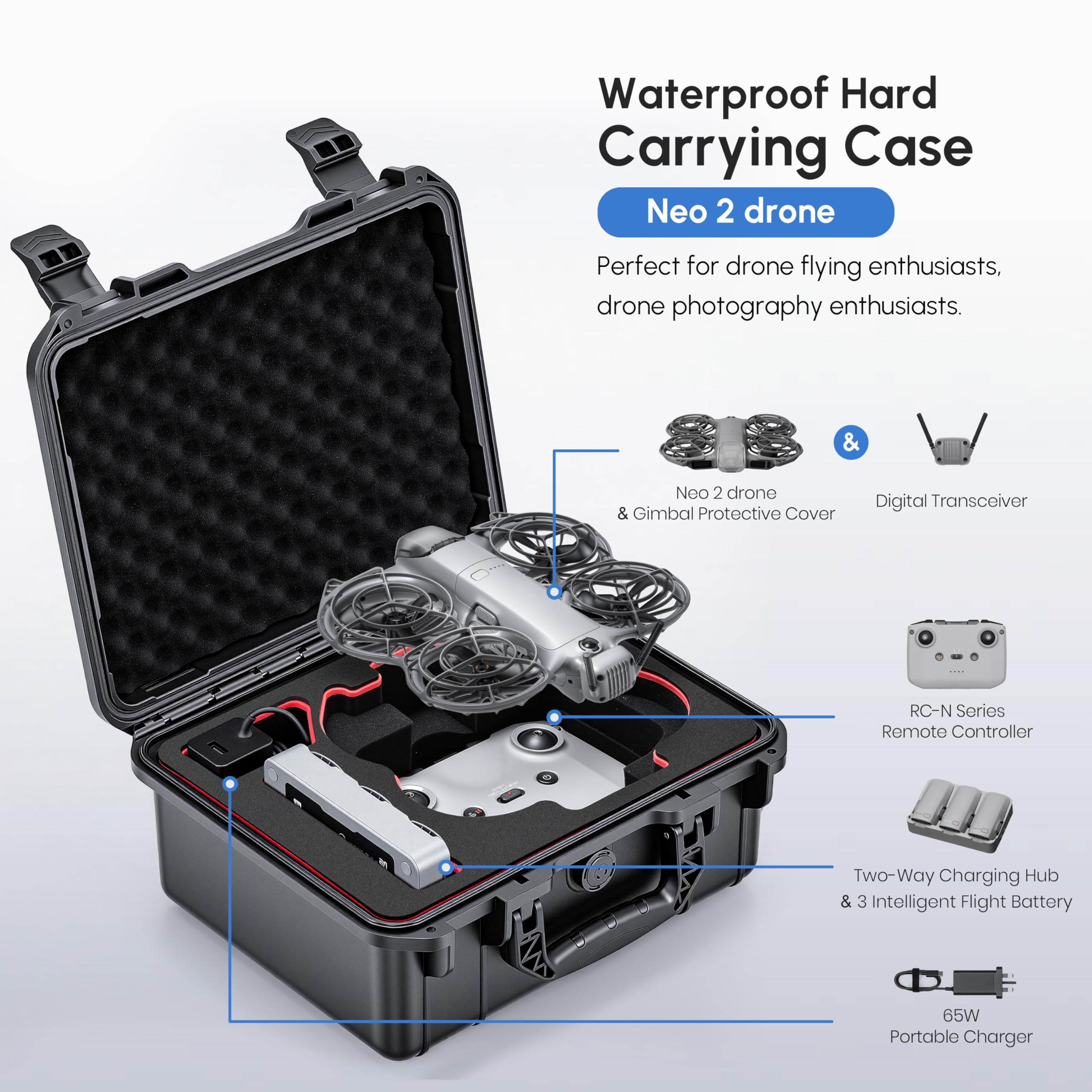 NEO 2 ケース、DJI Neo 2 アクセサリー用防水ハ - Drone Joystick Cover のレビューと価格