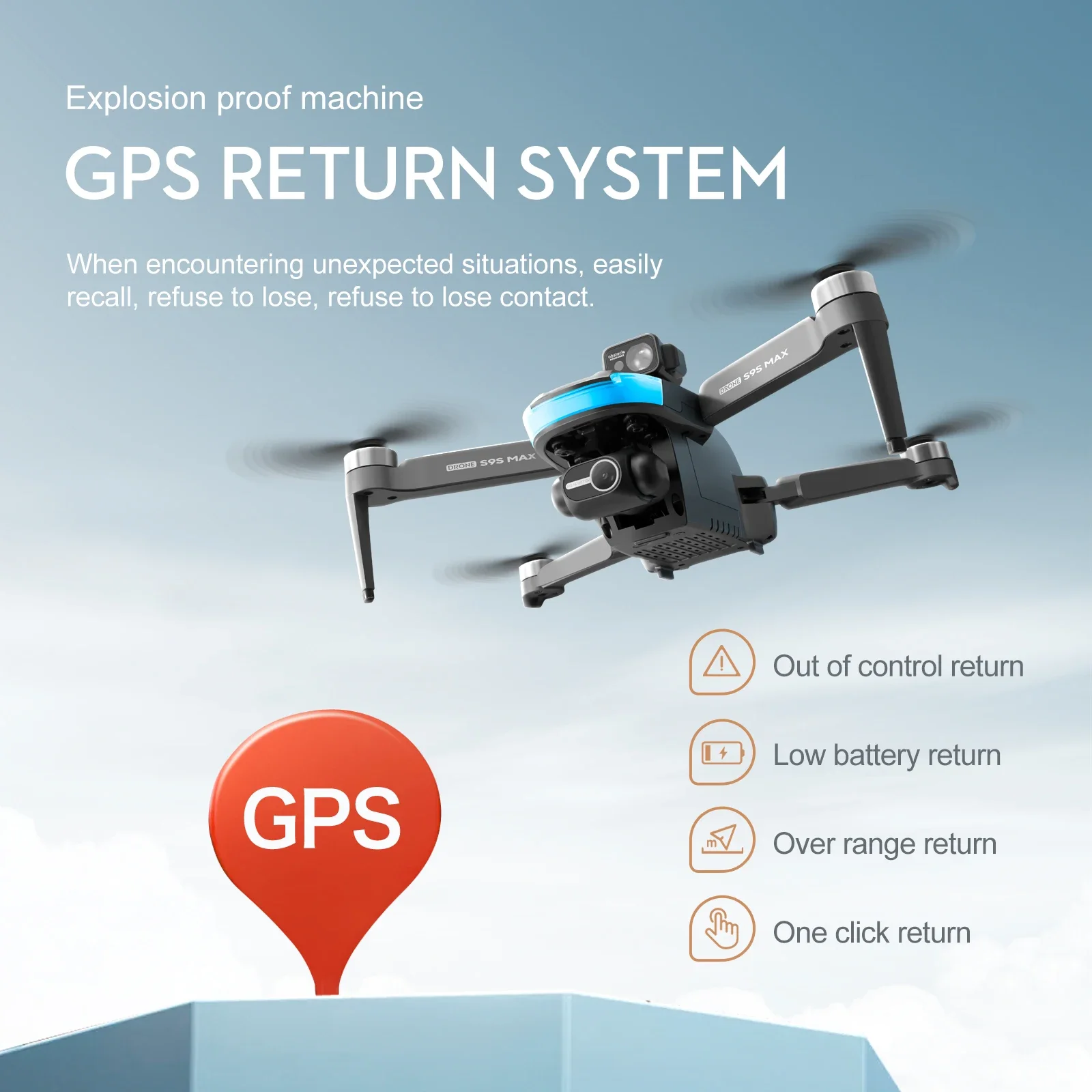 新しい S9S MAX ミニドローン 4K 2 軸 PTZ  - Drone Remote Controller Lanyard のレビューと価格