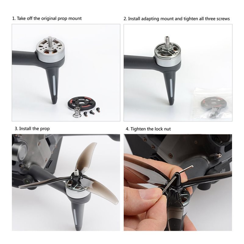 B50B-モータープレートアダプター 4 個取付プロペラベー - Drone Propeller Holder のレビューと価格