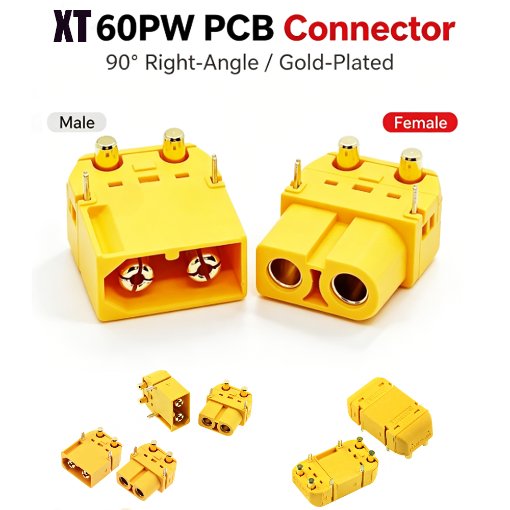 Amass XT60PW PCBマウントコネクタ 90 °  - Drone Battery Adapter のレビューと価格