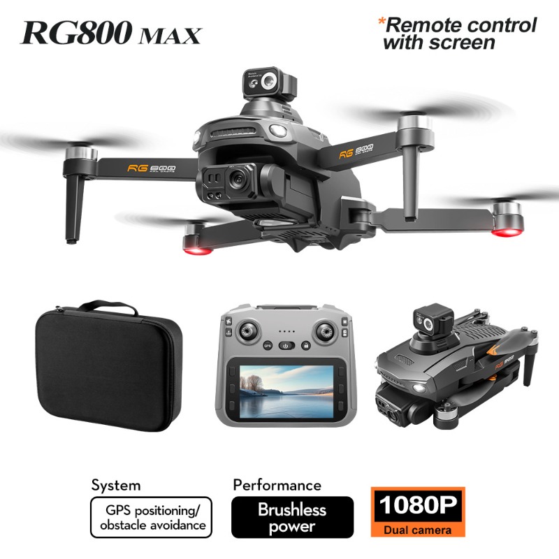 新しい RG800 MAX ドローン 1080P HD カメ - Drone Controller Screen のレビューと価格