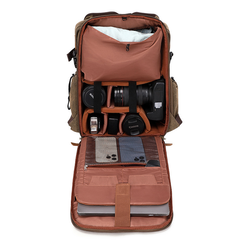 レトロなバックパック写真撮影用バッグ、マイクロカメラ、ドロー - Drone Backpack のレビューと価格