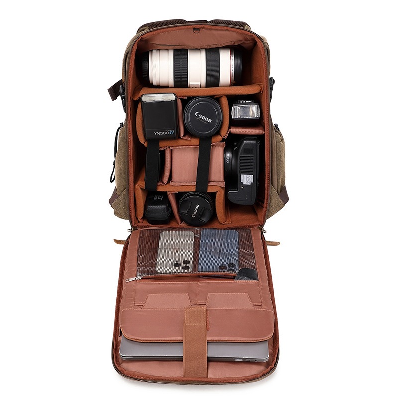 レトロなバックパック写真撮影用バッグ、マイクロカメラ、ドロー - Drone Backpack のレビューと価格