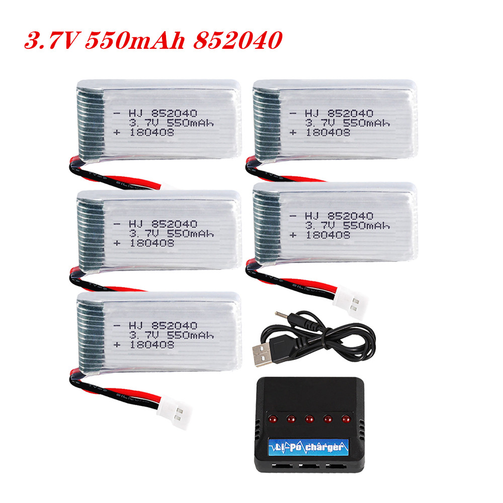 3.7V 550mAh 25C リポバッテリー 852040 - Drone Battery Charger のレビューと価格